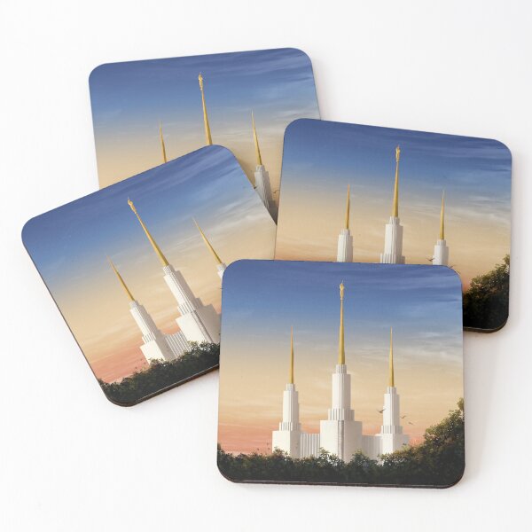 Item preview, Washington DC Temple Sunset - Square designed and sold by Spennig Aisling Art.