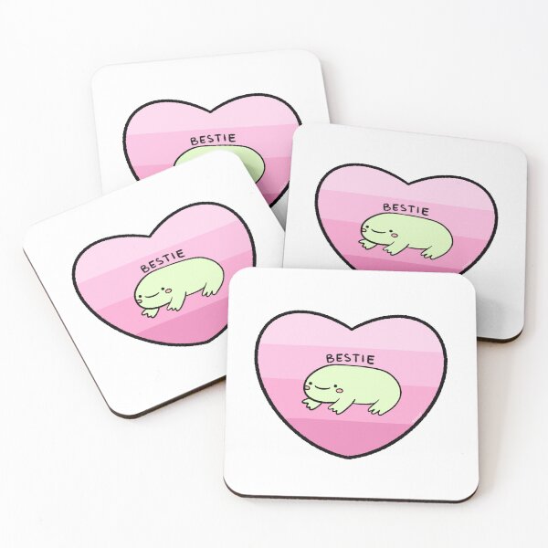 Item preview, BESTIE | Best Friends Valentine’s Day Happy Light Green Frog in a Pink Heart designed and sold by iristocat.