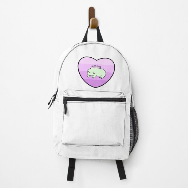 Item preview, BESTIE | Best Friends Valentine’s Day Happy Light Green Frog in a Purple Heart designed and sold by iristocat.