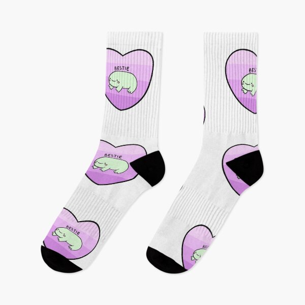 Item preview, BESTIE | Best Friends Valentine’s Day Happy Light Green Frog in a Purple Heart designed and sold by iristocat.