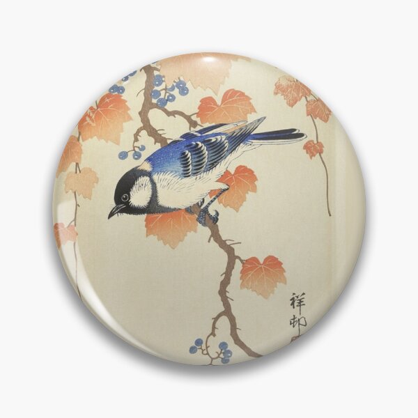 Item preview, Greattit bird on paulownia branch (1925 - 1936) by Ohara Koson designed and sold by CristalleLisa.