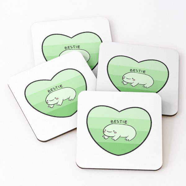 Item preview, BESTIE | Best Friends Valentine’s Day Happy Light Green Frog in a Green Heart designed and sold by iristocat.