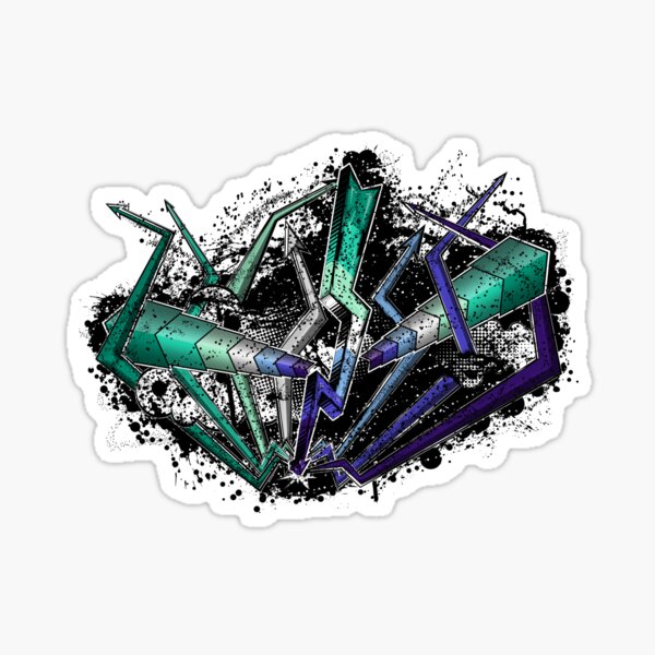 Grunge Graffiti Gay Lightning and Arrows Sticker