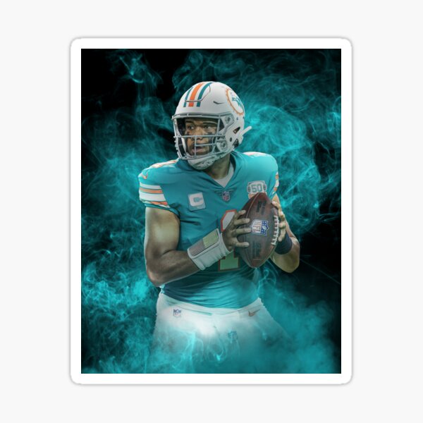 Tua Tagovailoa Miami Dolphins Football Glossy Sticker Vinyl 