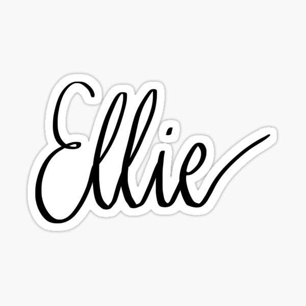 Ellie Female Name - in Stylish Lettering Cursive Typography Text