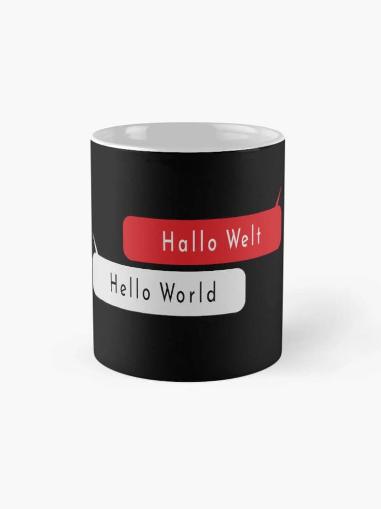 Thumbnail 4 of 6, Coffee Mug, Hello World-Hallo Welt-Python Code designed and sold by FridPix.