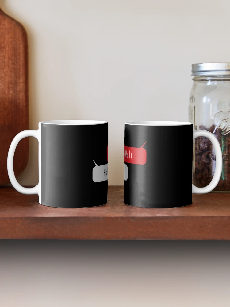 Thumbnail 2 of 6, Coffee Mug, Hello World-Hallo Welt-Python Code designed and sold by FridPix.