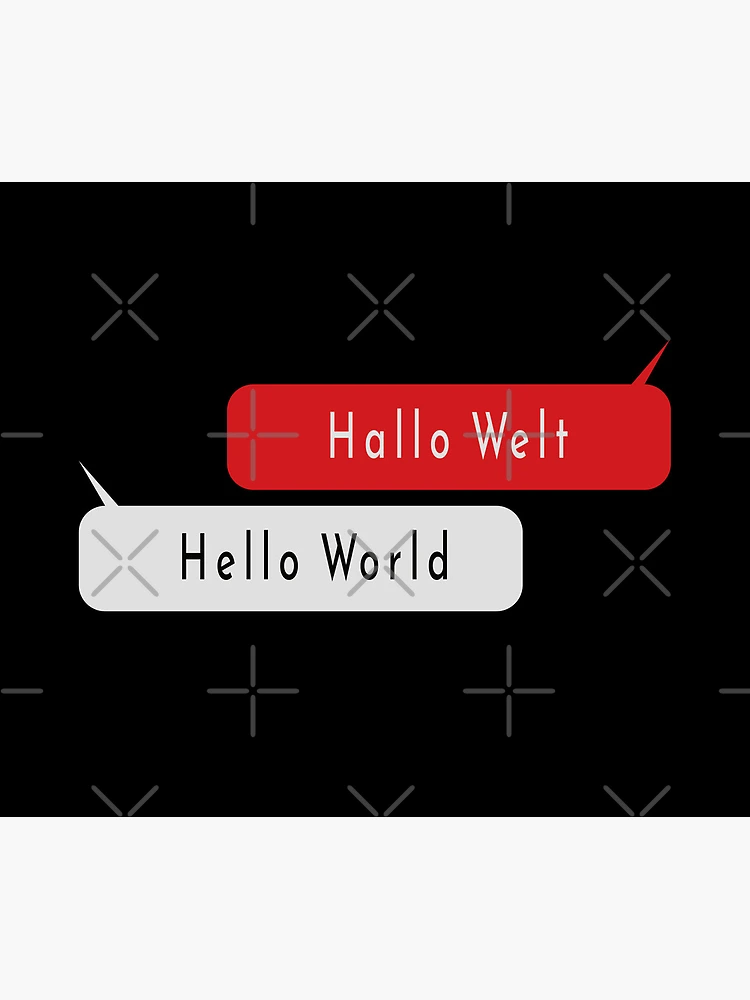 Thumbnail 5 of 5, Mouse Pad, Hello World-Hallo Welt-Python Code designed and sold by FridPix.