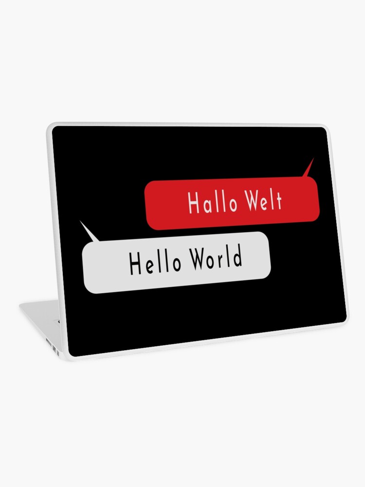 Vinilo para portátil «Hola mundo-Hola Welt-Código Python» de FridPix |  Redbubble