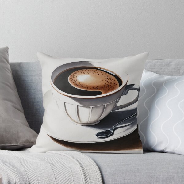 Artikelvorschau, Einfache Gouachemalerei einer dampfenden Tasse Kaffee entworfen und verkauft von artefacta.