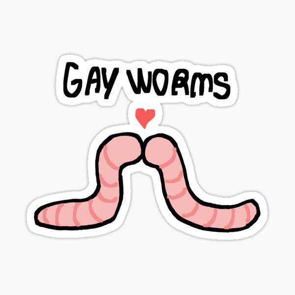 gay worms Sticker