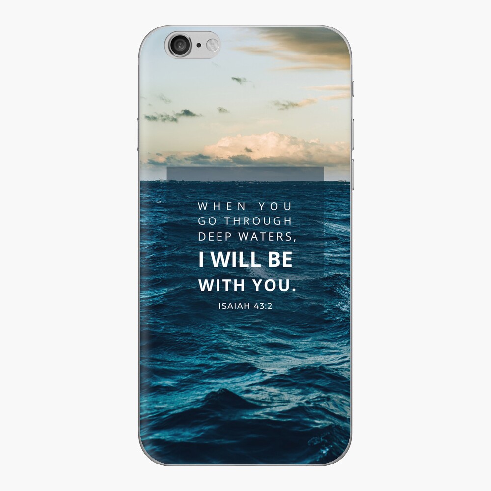 When you go through deep waters  I will be with you  Isaiah 43 2  Notebook Cover