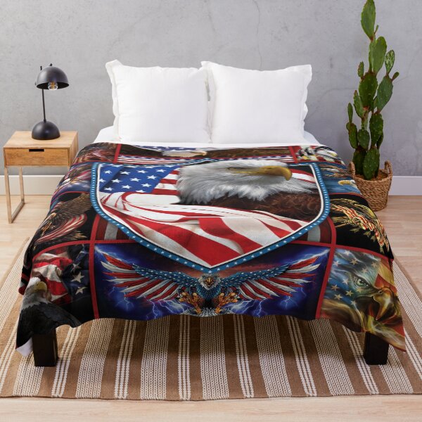 Item preview, Patriotic American Bald Eagles designs with Flags of the United States designed and sold by BAYIDESIGNER.