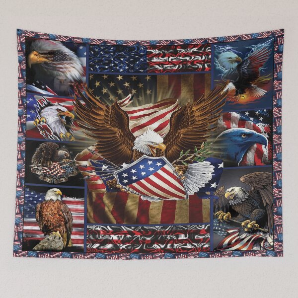 Item preview, Patriotic American Bald Eagles with Flags of the United States designed and sold by BAYIDESIGNER.