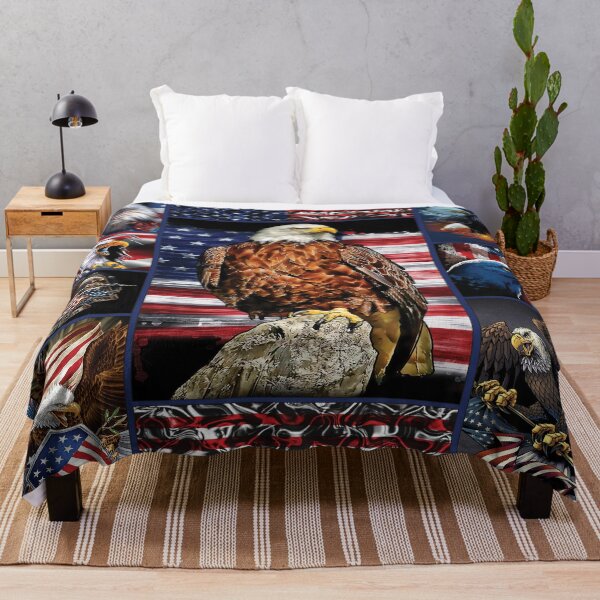 Item preview, Patriotic American Bald Eagles with Flags of the United States design designed and sold by BAYIDESIGNER.