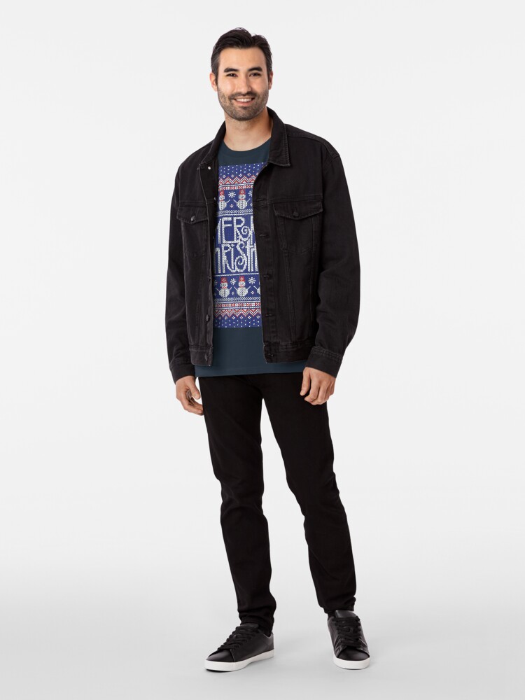 Vista alternativa de Camiseta premium Merry Christmas from Snowman