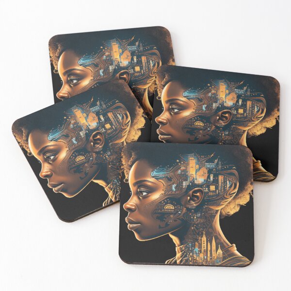 Item preview, Afrofuturism Art designed and sold by MidJourneymen.