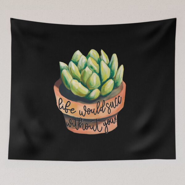 Item preview, Life Would Succ without You | Oil painting | Plant art | Succulents | Succulent Gift | Succulent Pot | Thinking of You  designed and sold by ShreecreatE.