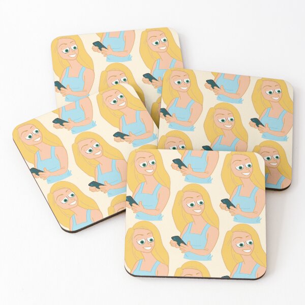Item preview, Hand-drawn Blond Girl. Phone Conversation designed and sold by DigiPicStock.