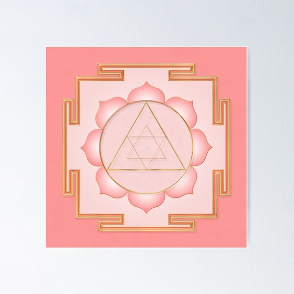 Item preview, Ganesh Yantra with Pink Lotus Petals designed and sold by TJ Devadatta Best.