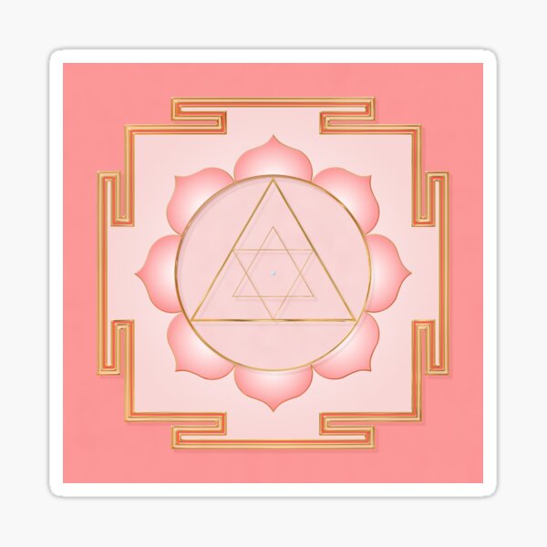Item preview, Yantra de Ganesh con pétalos de loto rosado designed and sold by TJ Devadatta Best.