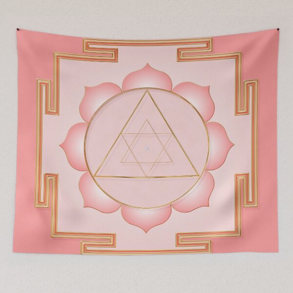Item preview, Ganesh Yantra with Pink Lotus Petals designed and sold by TJ Devadatta Best.