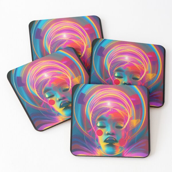 Item preview, Hip Cool Vibrant Colorful Abstract Art Visionary Artists Visionary Paintings Spiritual Art Surreal Art, designed and sold by CattlettArt.