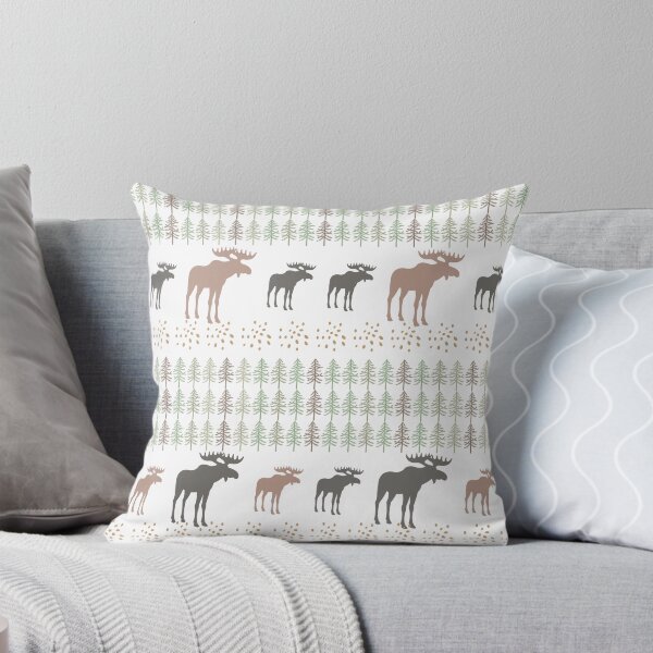 Item preview, Pine Trees and Moose Pattern designed and sold by LifeNonchalant.
