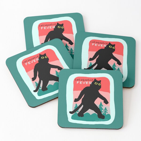 Item preview, CATSQUATCH FEVER bae cute chibi bigfoot sasquatch squatch cat designed and sold by sandpaperdaisy.