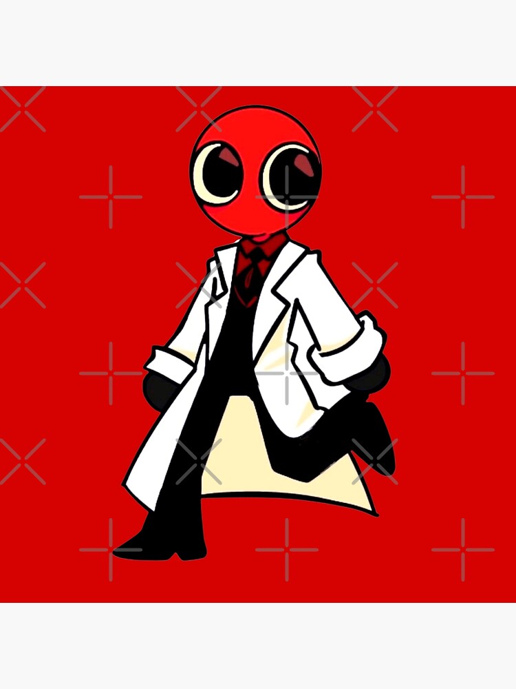 Vetor de scientist red rainbow friends vector do Stock