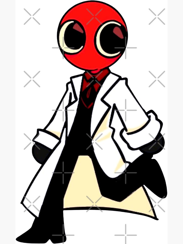 Vetor de scientist red rainbow friends vector do Stock