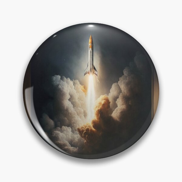 Item preview, Rocket lifting off as if drawn by Rembrandt designed and sold by LonelyKraken.