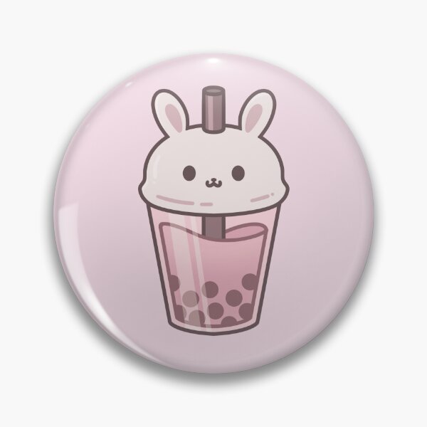 Item preview, Boba Strawberry Milk Tea Bunny designed and sold by PixTheFaery.