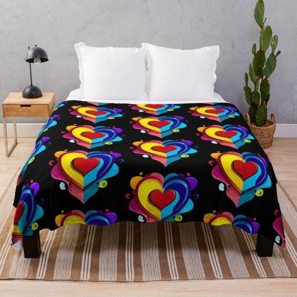Item preview, Colorful Day and Night Decorated Heart. designed and sold by RetroNeon.