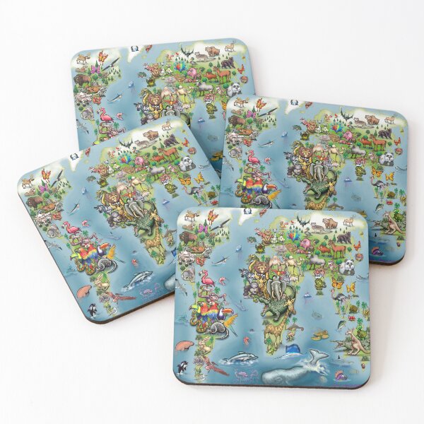 Item preview, Animals World Fun Map designed and sold by Kevin Middleton.