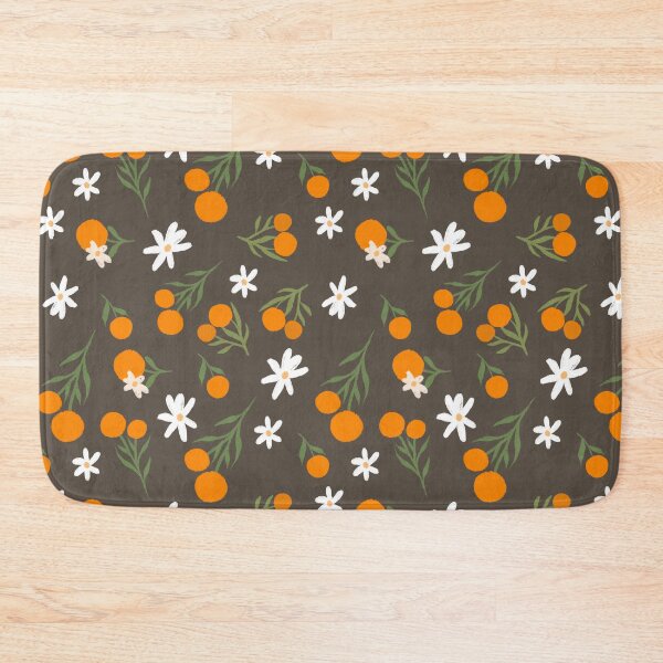 Item preview, Orange flowers pattern illustration designed and sold by pinkyfish1010.