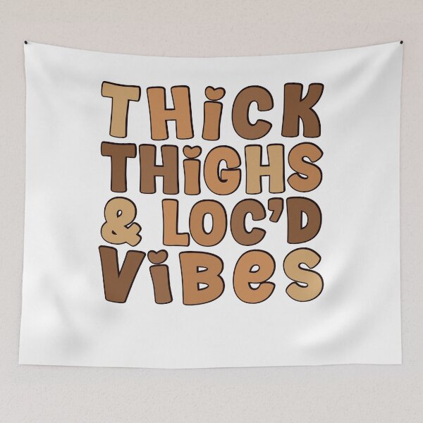 Item preview, Thick Thighs And Loc'd Vibes Black History Month Sticker designed and sold by KGN  CREATIVITY.