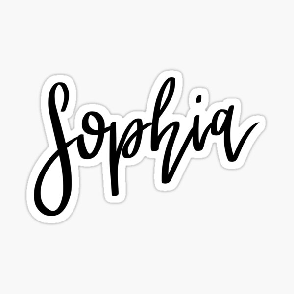 Sophia Name Handwriting Calligraphy Sticker By Sollunadesigns ...