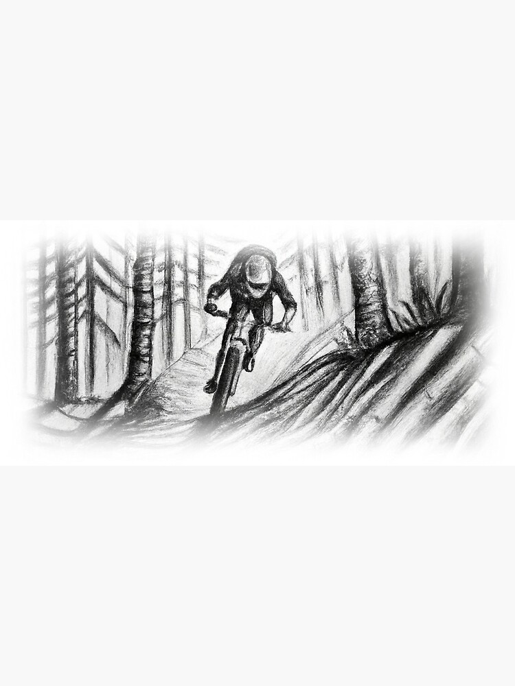 Realistic pencil sketch of the fonz on a mountain bike on Craiyon