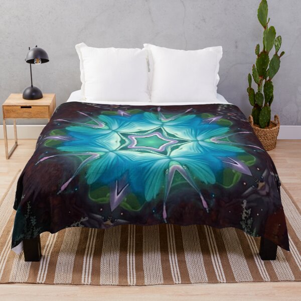 Item preview, Teal and Turquoise Forest Starflower designed and sold by Healio2.