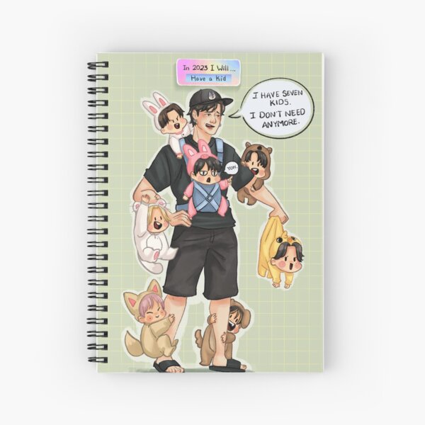 Chan and his 7 Kids Spiral Notebook
