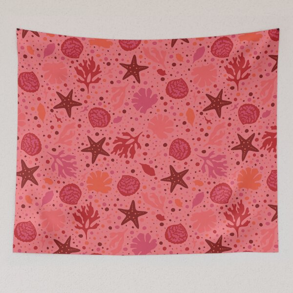 Item preview, Ocean lover with Our Ocean-Inspired Red and pink Aesthetic, sea coral, sealife, red hues, orange, dark designed and sold by blomastudios.