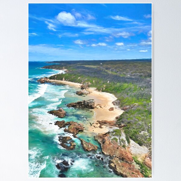 Item preview, Rocky South End of Betka Beach in Mallacoota Painting designed and sold by Colin Dixon.