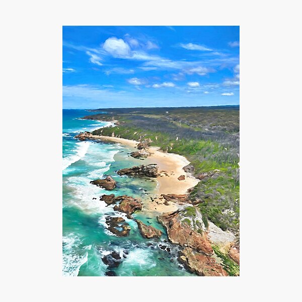 Item preview, Rocky South End of Betka Beach in Mallacoota Painting designed and sold by Colin Dixon.