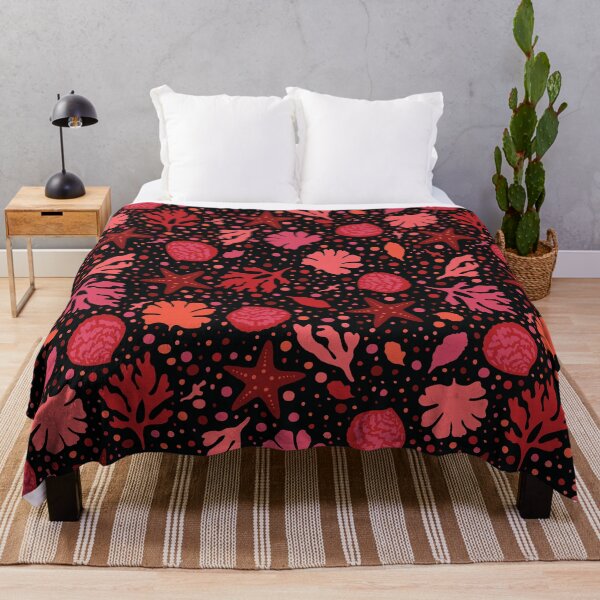Item preview, Ocean lover with Our Ocean-Inspired Red and Black Aesthetic, sea coral, sealife, red hues, orange, dark designed and sold by blomastudios.