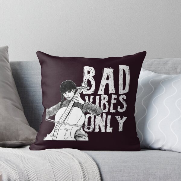 Item preview, Wednesday Addams Bad Vibes Only Pullover Hoodie designed and sold by spurtcast3.