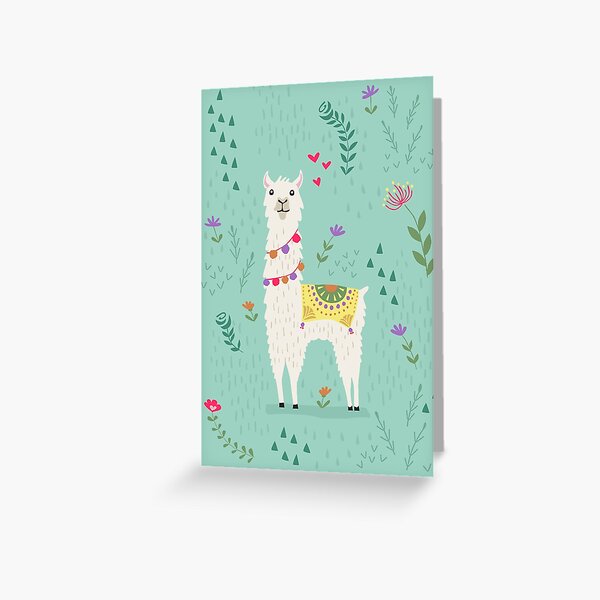 Festive Llama Greeting Card