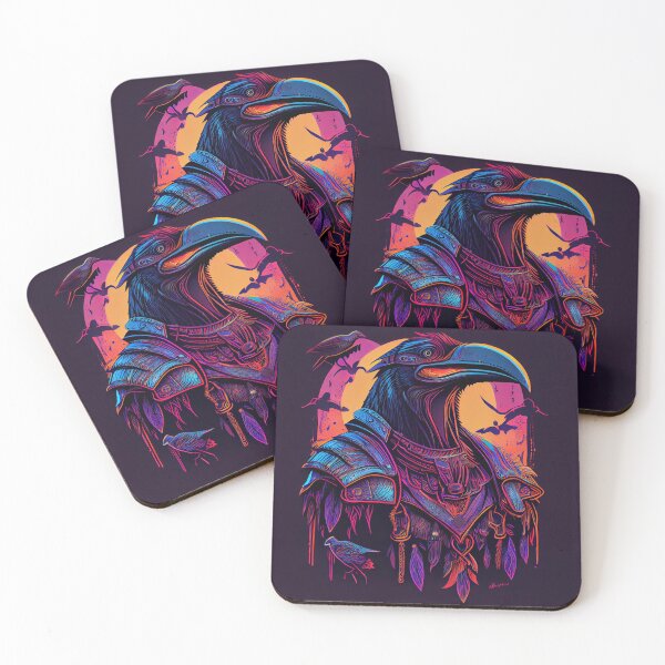 Item preview, Viking Odin Raven Synthwave Art Print designed and sold by Joyfulimaginery.