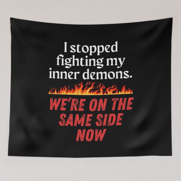Item preview, Inner demons - hellfire - sarcastic designed and sold by EvergreenWhimsy.