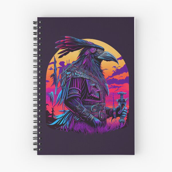 Item preview, Viking Odin Raven Synthwave Art Print designed and sold by Joyfulimaginery.